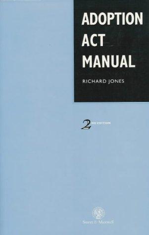 Cover for Adoption Act Manual