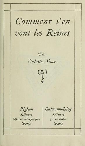Cover for Comment s'en vont les reines