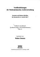 Cover for Findbuch zum Bestand Preussische Kriegs- und Domänenkammer (Rep. 6)