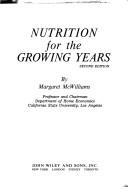 Cover for Nutrition for the growing years