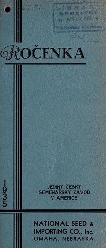 Cover for  National Seed and Importing Co., Inc