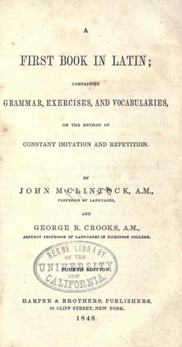 Cover for A first book in Latin