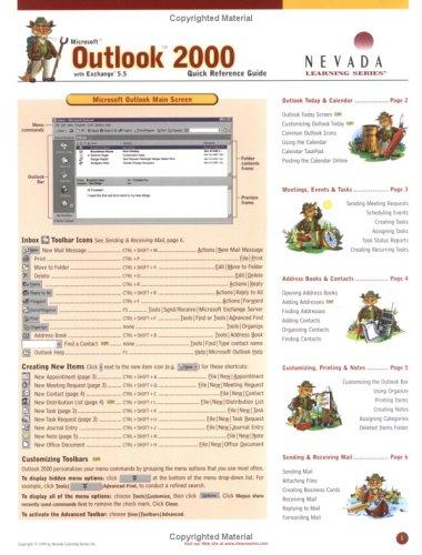 Cover for Microsoft Outlook 2000 Quick Reference Guide with Exchange 5.5