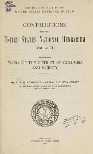Cover for Flora of the District of Columbia and vicinity.