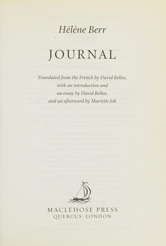 Cover for Journal