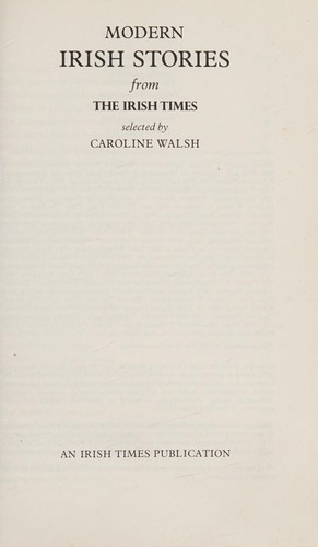 Cover for Modern Irish stories