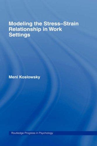 Cover for Modelling the stress-strain relationship in work settings