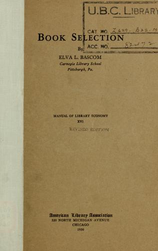 Cover for Book selection