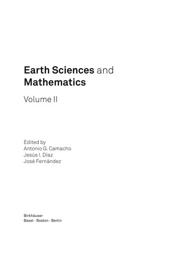 Cover for Earth sciences and mathematics
