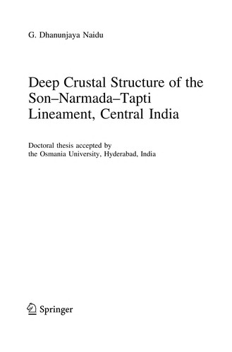 Cover for Deep Crustal Structure of the Son-Narmada-Tapti Lineament, Central India