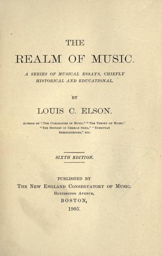 Cover for The realm of music