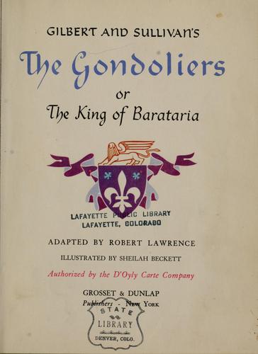 Cover for Gilbert and Sullivan's The Gondoliers