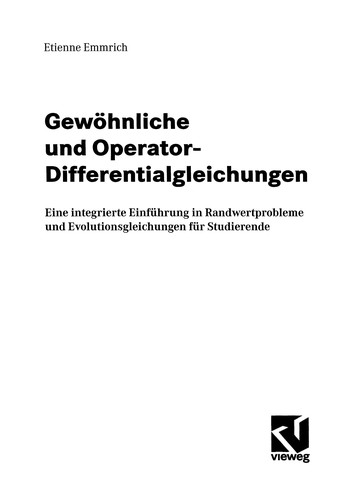 Cover for Gewöhnliche und Operator-Differentialgleichungen