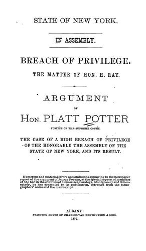 Cover for Breach of privilege