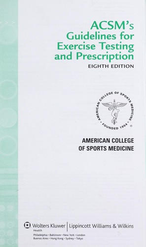 Cover for ACSM's guidelines for exercise testing and prescription