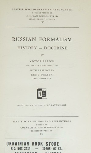 Cover for Russian formalism