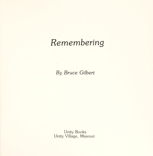 Cover for Remembering