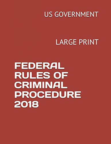 Cover for FEDERAL RULES OF CRIMINAL PROCEDURE 2018