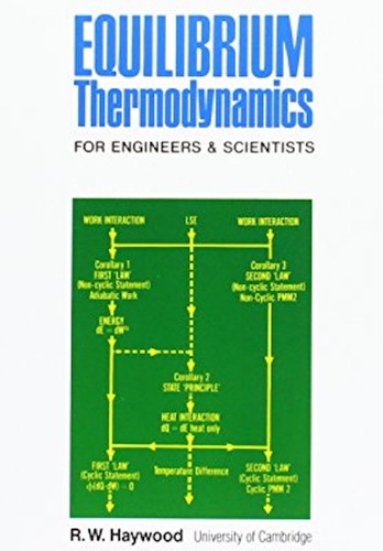 Cover for Equilibrium thermodynamics for engineers and scientists