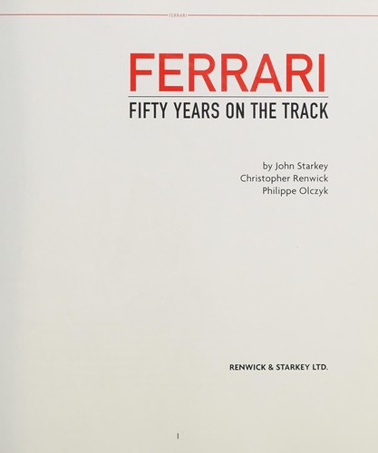 Cover for Ferrari Fifty Years on the Track