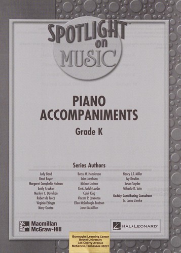 Cover for SPOTLIGHT ON MUSIC