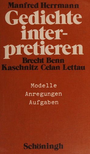 Cover for Gedichte interpretieren