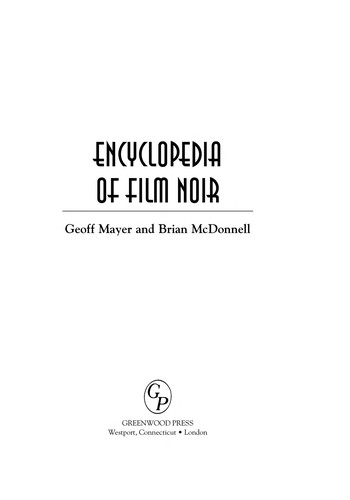 Cover for Encyclopedia of film noir