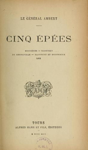 Cover for Cinq épées
