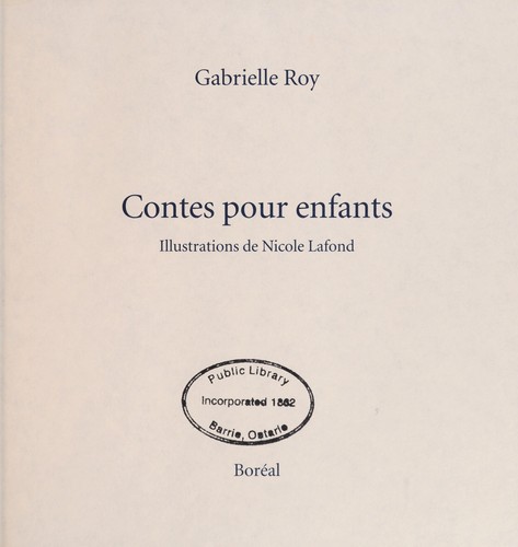 Cover for Contes pour enfants
