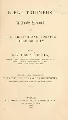 Cover for Bible triumphs