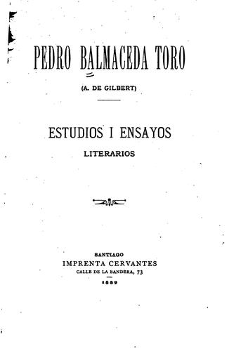 Cover for Estudios i ensayos literarios