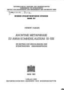 Cover for Anonyme Metaphrase zu Anna Komnene, Alexias XI-XIII