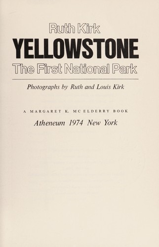 Cover for Yellowstone