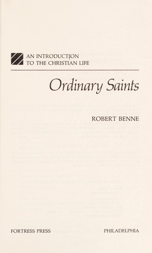 Cover for Ordinary saints