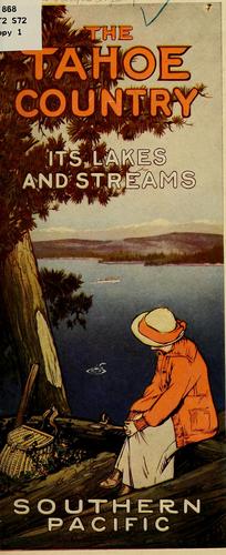 Cover for The Tahoe country, its lakes and streams