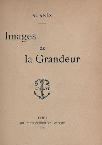 Cover for Images de la grandeur.