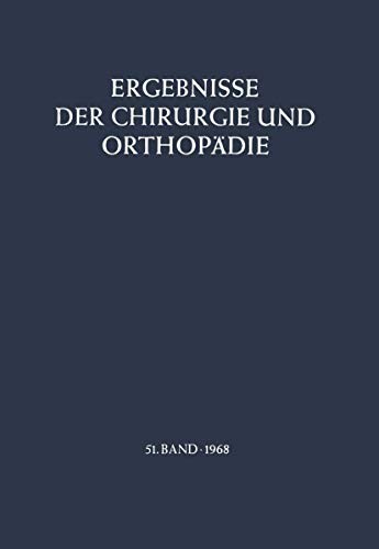 Cover for Ergebnisse der Chirurgie und Orthopädie