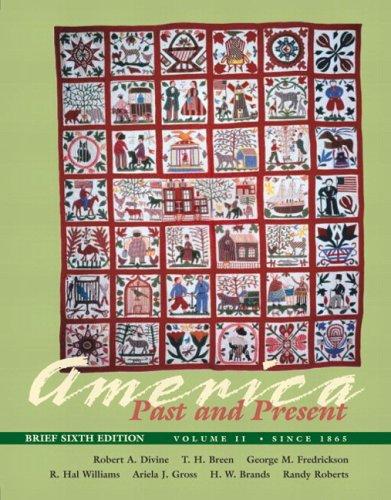 Cover for America Past and Present, Brief Edition, Volume II (since 1865), Primary Source Edition (6th Edition) (MyHistoryLab Series)