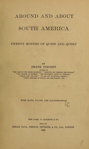Cover for Around and about South America