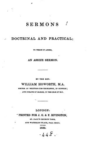 Cover for Sermons doctrinal and practical. To which is added, an assize sermon