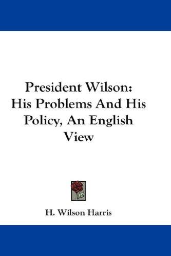 Cover for President Wilson