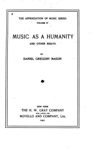 Cover for The appreciation of music series, vol. IV
