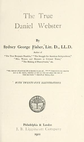 Cover for true Daniel Webster