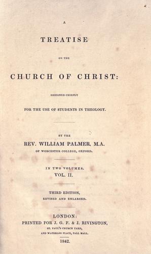 Cover for A treatise on the church of Christ