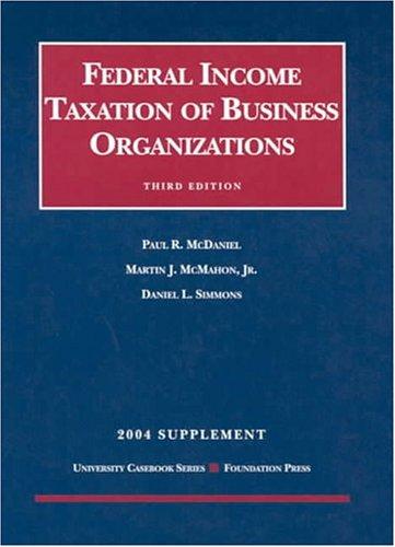 Cover for 2004 Supplement to Federal Income Taxation of Business Organizations