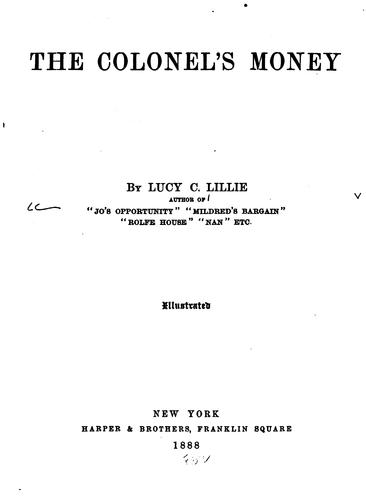 Cover for The Colonel's Money