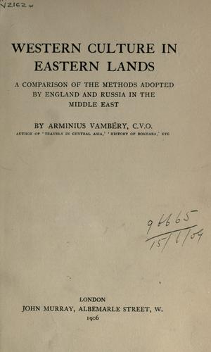 Cover for Western culture in Eastern lands