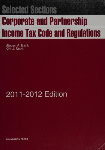 Cover for Corporate and Partnership Income Tax Code and Regulations, 2011-2012