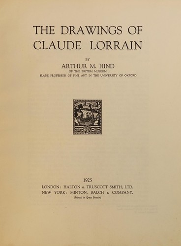Cover for The drawings of Claude Lorrain