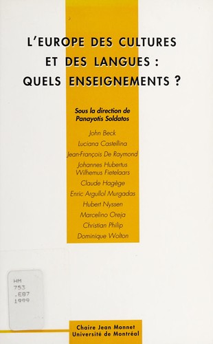 Cover for L' Europe des cultures et des langues, quels enseignements?